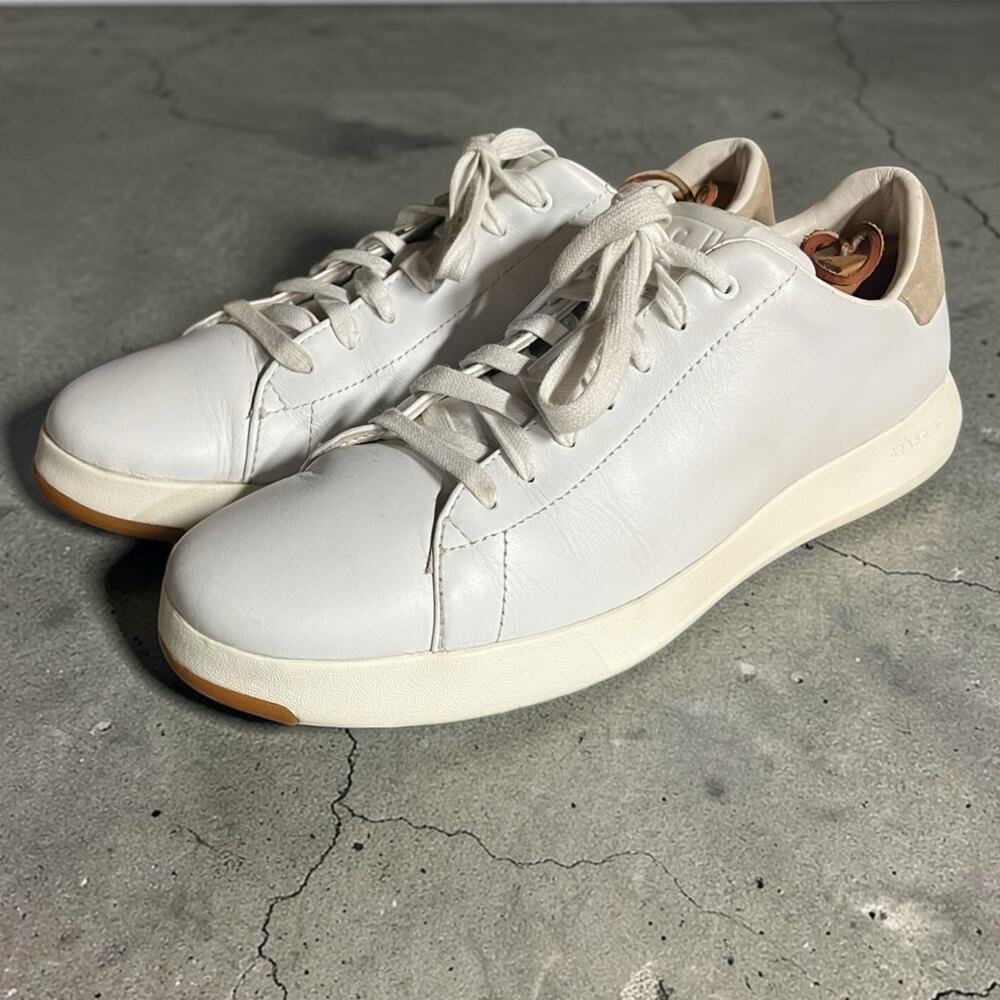 Mens Cole Haan GrandPrø C22584 Leather Athletic Tennis Sneaker Size 11 White